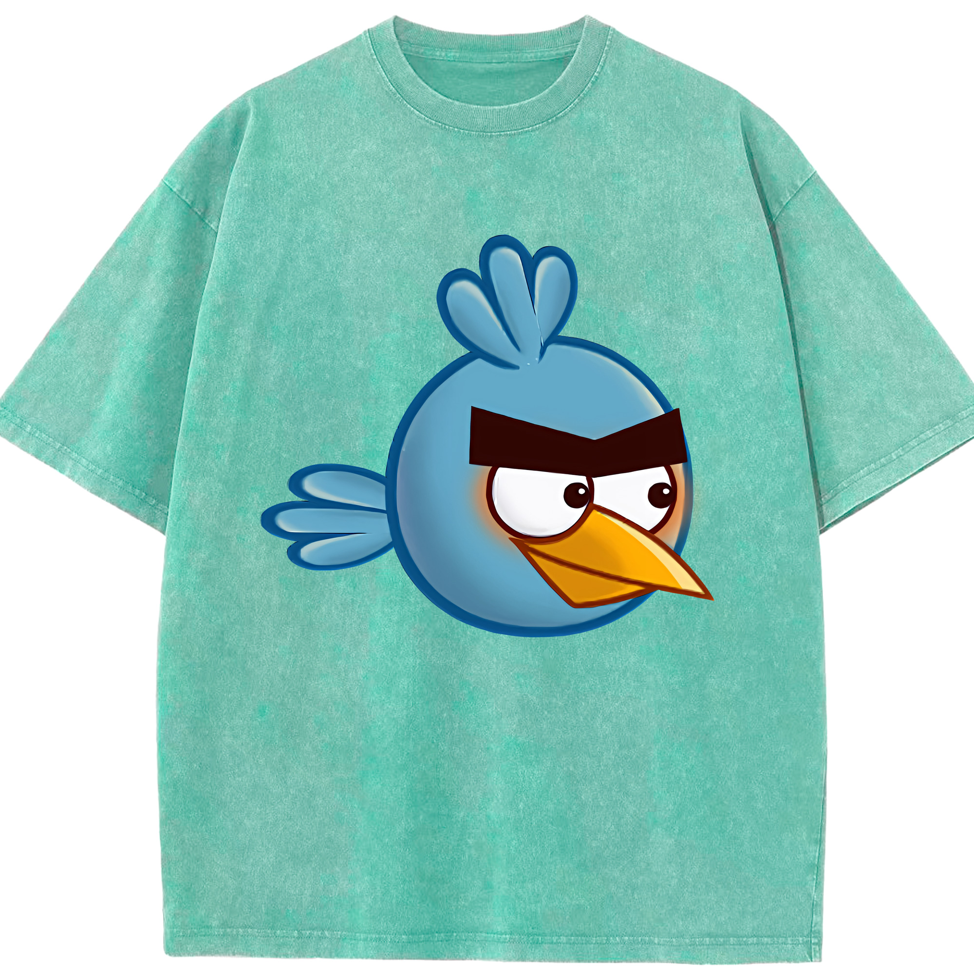 （画像用） Angry Birds アングリーバード 綿100% ヴィンテージ風 半袖Tシャツ（フロントプリント）